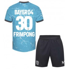 Bayer Leverkusen Jeremie Frimpong #30 Tredjeställ Barn 2023-24 Korta ärmar (+ Korta byxor)